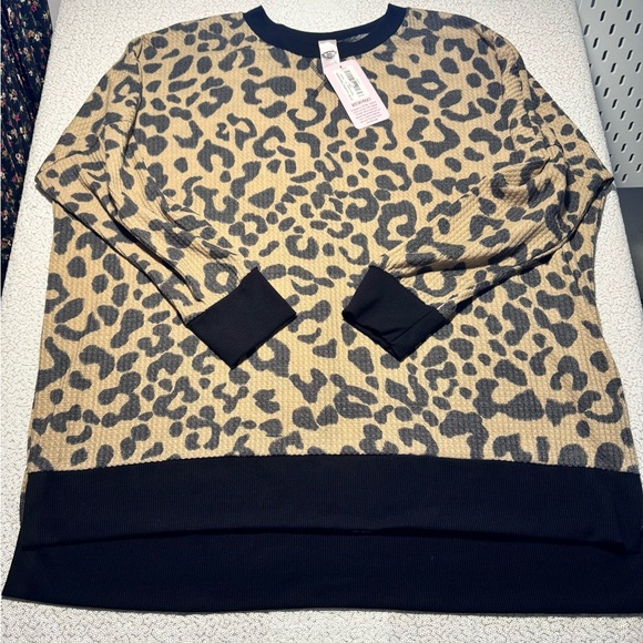 Leopard Camo Print Animal Print Drop shoulder oversized Shirt (1AB0015) - Picture 2 of 9